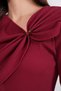 Women's Burgundy Asymmetrical Neckline Accessory Detail Shirred Camisole Blouse Alc-X14357 - 5