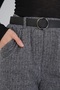 Black Belt Detailed Double Pocket Winter Palazzo Trousers Alc-X14815 - 6