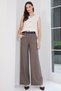 Women's Dark Beige Belt Detailed Double Pocket Winter Palazzo Pants Alc-X14815 - 3