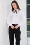 White Collar Embroidery and Ribbon Detailed Woven Shirt Alc-X14788 - 4