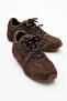 SERENA Brown Suede Genuine Leather Women's Sneakers