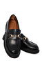 Black Women's Loafer Shoes 21242