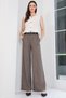 Women's Dark Beige Belt Detailed Double Pocket Winter Palazzo Pants Alc-X14815
