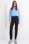 Women's Dark Navy Blue Full Stretch Fabric Skinny Jean Pants Alc-X14812