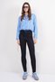 Women's Dark Navy Blue Full Stretch Fabric Skinny Jean Pants Alc-X14812 - 4