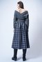 Navy Blue Belt Buckle Zippered Pleated Midi Skirt Alc-X14752 - 5