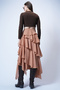 Caramel Layered Flounce Maxi Length Woven Skirt Alc-X14749 - 7
