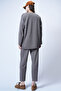Women's Mink Crew Neck Asymmetrical Cut Oversized Sweatshirt and Pants Set Alc-X13270 - 7