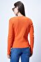 Orange Double-Breasted Cut Drape Detailed Blouse Alc-X14707 - 7