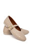 Beige Quilted Women's Ballerinas 20924 - 2