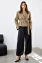 Vizon Premium Dokuma Crop Blazer Ceket TWOSS24BC00010