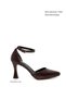 Brown Patent Leather Women's Classic Heeled Shoes 17844 - 6