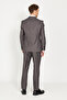 Men's Brown Extra Slim Fit Slim Fit Swallow Collar Tweet Patterned Suit - 7