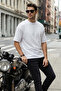 White Oversized /Wide Cut Short Sleeve T-Shirt Tmnss22Ts0317