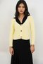 Yellow Fur Collar Knitwear Cardigan Alc-X14869 - 3