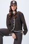 Women's Brown Crew Neck Embroidery Detailed Knitwear Cardigan Alc-X14706 - 6
