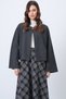 Women's Anthracite Crew Neck Wide Cut Knitwear Jacket Alc-X14712 - 2