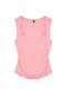 Pembe Düz Kare Yaka Askılı Büzgülü Fitted/Vücuda Oturan Esnek Örme Bluz TWOSS24BZ00400 - 7