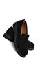 Black Suede Women's Loafer Shoes 21241 - 2