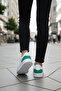 White-Green Women's Sneakers 20359 - 3