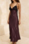 Kahverengi Slip Maxi Elbise TPRSS26EL00024 - 3