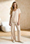 Somon Çiçekli Örme Pijama Takımı THMSS26PT00023 - 2