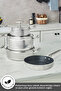 Plasma Steel 316+ 3Ply Fireproof Non-Stick Steel Apollo Induction Base 7-Piece Steel Cookware Set - 7