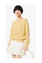Locker geschnittener Baumwollpullover mit Rundhalsausschnitt
