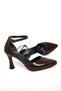Brown Patent Leather Women's Classic Heeled Shoes 17844 - 4