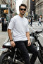 White Oversized /Wide Cut Short Sleeve T-Shirt Tmnss22Ts0317 - 2