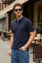 Lacivert Regular/Normal Kesim Basic %100 Pamuk Süprem Kısa Kol Polo Yaka T-shirt TMNSS25PO00001