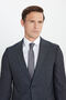 Men's Navy Blue-White Wool Slim Fit Slim Fit Swallow Collar Print Cover Pocket Suit - 6