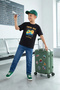 Black Boy's 100% Cotton Game Printed Short Sleeve Knitted T-Shirt Tkdss25Ts00116