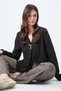 Women's Bitter Brown V-Neck Brooch Detailed Ottoban Cardigan Alc-X14717 - 6