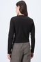 Women's Bitter Brown Crew Neck Gold Button and Drape Detail Ottoban Blouse Alc-X14716 - 8
