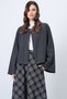 Women's Anthracite Crew Neck Wide Cut Knitwear Jacket Alc-X14712 - 6