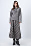 Women's Mink Crew Neck Knitted Blouse with Self Scarf Accessory Alc-X14719 - 3