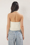 Ekru Boyundan Askılı İnce Triko Bluz TWOSS25BZ00327 - 4