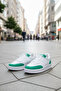 White-Green Women's Sneakers 20359