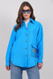 Women's Cobalt Pocket Detailed Quilted Shirt Jacket Alc-X14986 - 5