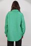 Women's Green Pocket Detailed Quilted Shirt Jacket Alc-X14986 - 7