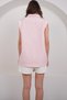 Women's Powder Pink Shirt Collar Pocket Detail Lined Tweed Vest Alc-X14980 - 7