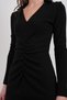 Women's Black V-Neck Drape Detailed Knitwear Dress Alc-X14976 - 6