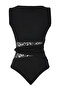 Siyah Dantel Detaylı Transparan Örme Body TPRSS26BD00010 - 6