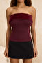 Black Fur Detailed Strapless Party Blouse Tprss26Bz00011 - 3