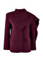 Burgundy Shawl Collar Regular/Normal Fit Woven Lined Padded Shoulders Blazer Jacket TWOSS26BC00010 - 5