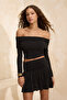 Altın Carmen Yaka Simli Örme Party Bluz TPRSS26BZ00002 - 2