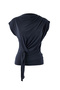 More Sustainable Anthracite Fitted Mock Neck Sleeveless Belted Modal Knitted Blouse Twoss26Bz00179 - 6