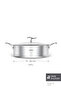 Plasma Steel 316+ 3Ply Fireproof Non-Stick Steel Karnıyarık Stew Pot 26 cm - 2