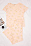 Somon Çiçekli Örme Pijama Takımı THMSS26PT00023 - 5